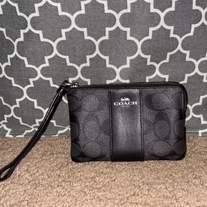 Coach Black and Gray Wristlet